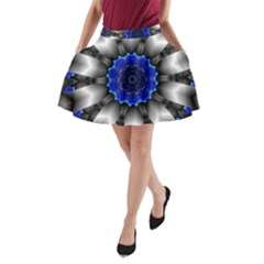 Kaleidoscope Abstract Round A-line Pocket Skirt