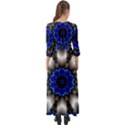 Kaleidoscope Abstract Round Button Up Boho Maxi Dress View2