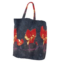 Grunge Floral Collage Design Giant Grocery Tote by dflcprintsclothing