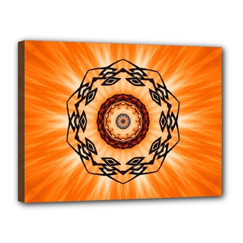 Abstract Kaleidoscope Colorful Canvas 16  X 12  (stretched) by Pakrebo