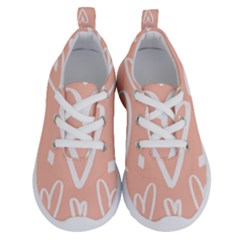 Coral Pattren With White Hearts Running Shoes by alllovelyideas