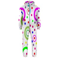 Round Abstract Design Hooded Jumpsuit (men)  by Pakrebo