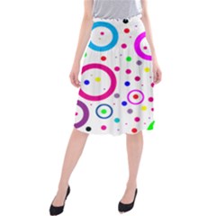 Round Abstract Design Midi Beach Skirt by Pakrebo