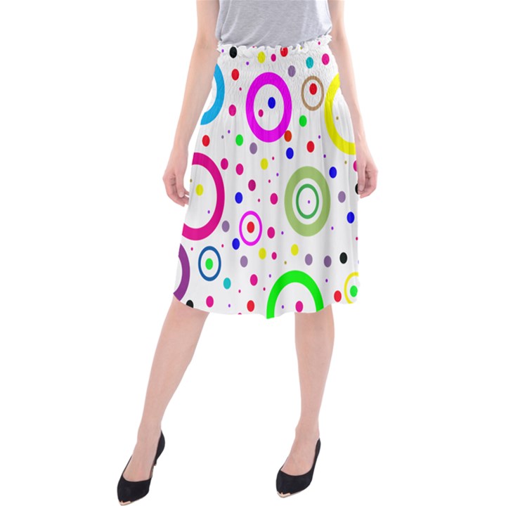 Round Abstract Design Midi Beach Skirt