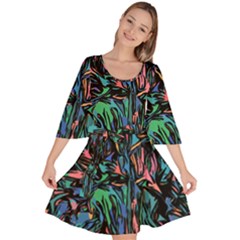 Tree Forest Abstract Forrest Velour Kimono Dress by Pakrebo