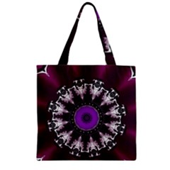 Kaleidoscope Round Circle Geometry Zipper Grocery Tote Bag