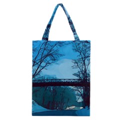 Bridge Trees Walking Nature Road Classic Tote Bag by Pakrebo