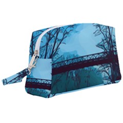 Bridge Trees Walking Nature Road Wristlet Pouch Bag (large) by Pakrebo