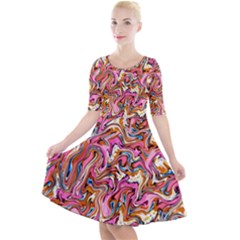 Ml 97 Quarter Sleeve A-line Dress by ArtworkByPatrick