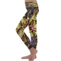 Lilies Abstract Flowers Nature Kids  Lightweight Velour Classic Yoga Leggings View2