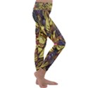 Lilies Abstract Flowers Nature Kids  Lightweight Velour Classic Yoga Leggings View3