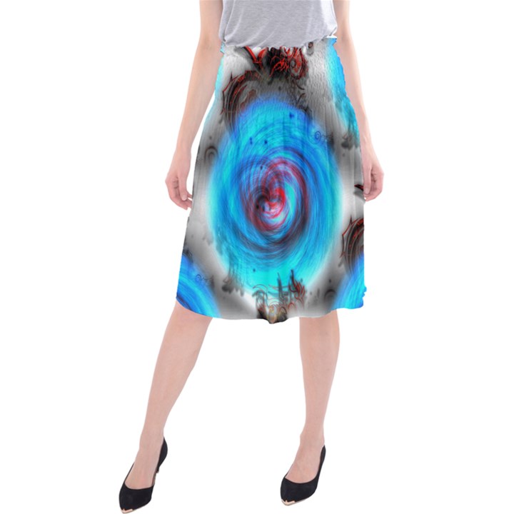 Abstract Kaleidoscope Pattern Midi Beach Skirt