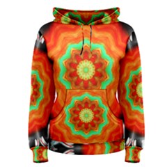Abstract Kaleidoscope Colored Women s Pullover Hoodie by Pakrebo