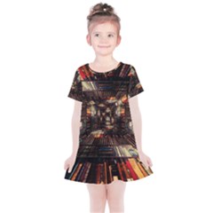 Library Tunnel Books Stacks Kids  Simple Cotton Dress