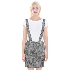 Soft Gray Stone Pattern Texture Design Braces Suspender Skirt by dflcprintsclothing