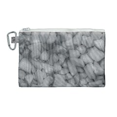 Soft Gray Stone Pattern Texture Design Canvas Cosmetic Bag (large) by dflcprintsclothing