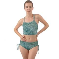 Background Green Structure Texture Mini Tank Bikini Set by Alisyart