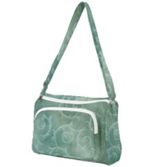 Background Green Structure Texture Front Pocket Crossbody Bag