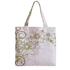 Flowers Background Leaf Leaves Zipper Grocery Tote Bag