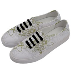 Flowers Background Leaf Leaves Men s Classic Low Top Sneakers