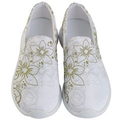 Flowers Background Leaf Leaves Men s Lightweight Slip Ons