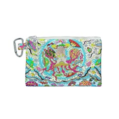 Supersonic Octopus Canvas Cosmetic Bag (small) by chellerayartisans