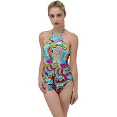 Supersonic Octopus Go With The Flow One Piece Swimsuit by chellerayartisans