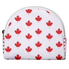 Maple Leaf Canada Emblem Country Horseshoe Style Canvas Pouch