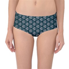 Texture Background Pattern Mid-waist Bikini Bottoms