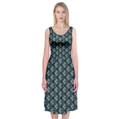 Texture Background Pattern Midi Sleeveless Dress