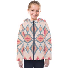Tribal Signs 2         Kids  Hooded Puffer Jacket by LalyLauraFLM