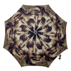 Creepy Photo Collage Artwork Hook Handle Umbrellas (large) by dflcprintsclothing