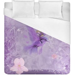 Fairy With Fantasy Bird Duvet Cover (king Size) by FantasyWorld7