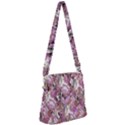 Romantic Pink Flowers Zipper Messenger Bag View1