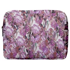 Romantic Pink Flowers Make Up Pouch (large) by retrotoomoderndesigns