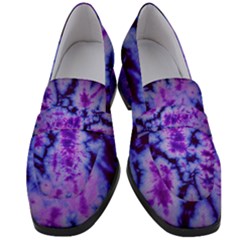 tie dye 1 Women s Chunky Heel Loafers