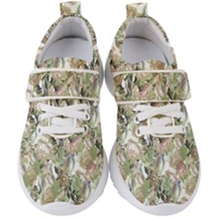 Romantic Beige Flowers Kids  Velcro Strap Shoes