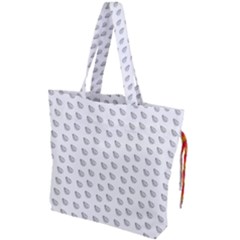 Leaves Plot Background Drawstring Tote Bag