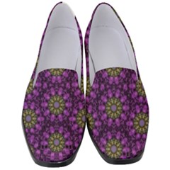 Ornate Heavy Metal Stars In Decorative Bloom Women s Classic Loafer Heels by pepitasart