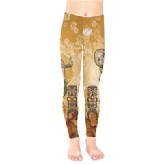 Cute Littel Island Girl Kids  Legging by FantasyWorld7