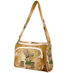 Cute Littel Island Girl Front Pocket Crossbody Bag by FantasyWorld7