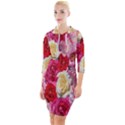Bed Of Roses Quarter Sleeve Hood Bodycon Dress View1