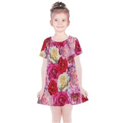 Bed Of Roses Kids  Simple Cotton Dress by retrotoomoderndesigns