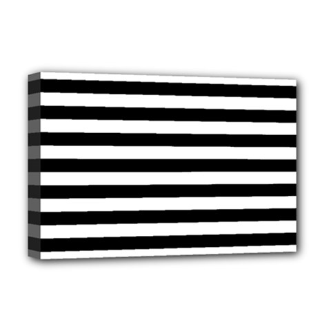 Black Stripes Deluxe Canvas 18  X 12  (stretched) by snowwhitegirl