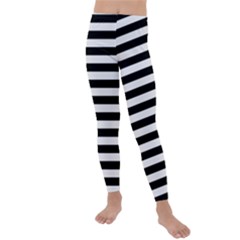 Black Stripes Kids  Lightweight Velour Leggings by snowwhitegirl