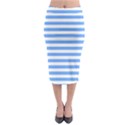 Blue Stripes Midi Pencil Skirt View1