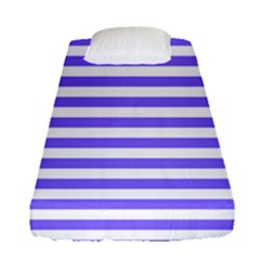 Lilac Purple Stripes Fitted Sheet (single Size) by snowwhitegirl