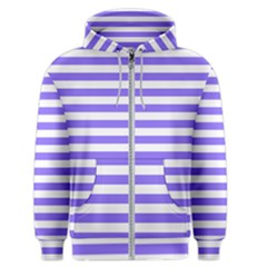 Lilac Purple Stripes Men s Zipper Hoodie by snowwhitegirl