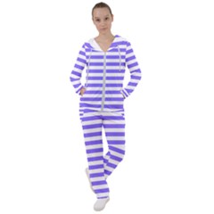 Lilac Purple Stripes Women s Tracksuit