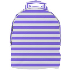 Lilac Purple Stripes Mini Full Print Backpack by snowwhitegirl